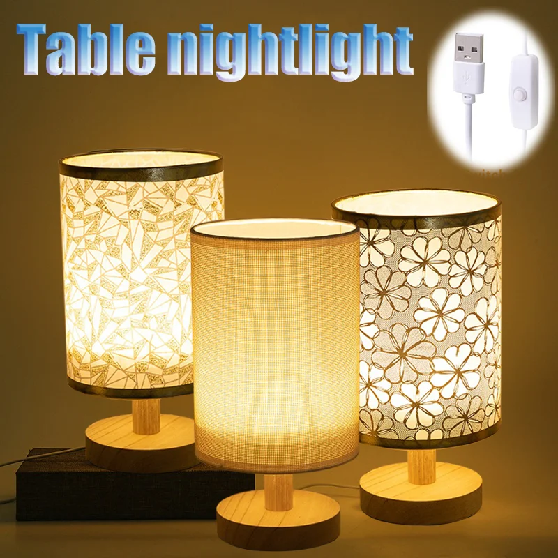 3 types of LED Fabric Table Lamp Multifunctional Table Lamp Touch Bedside Lamp
