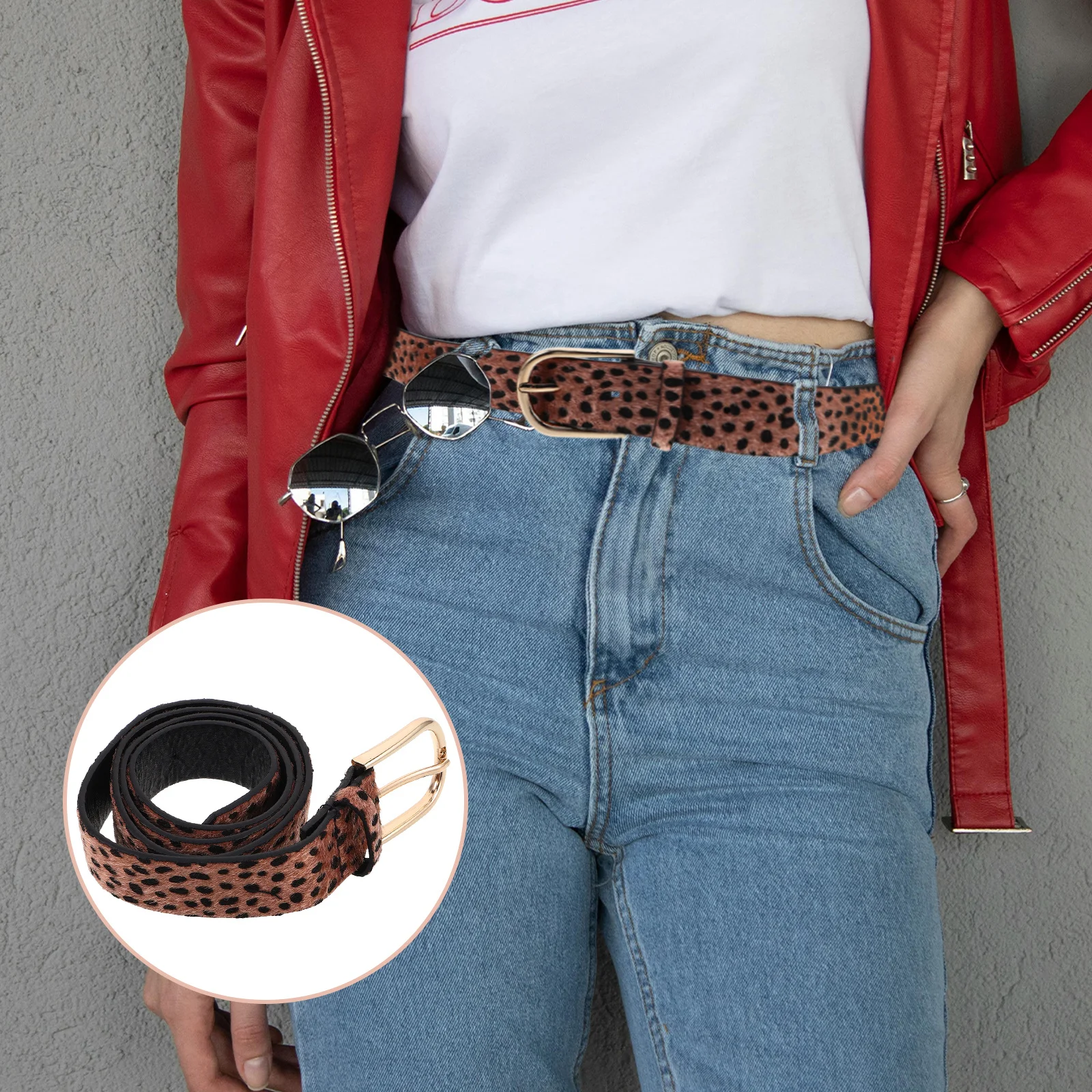 Leopard Print Waist Belt Women Fashion Pin Buckle Vintage Wide Waistband Jeans Dresses High Waist Accessories Leopard Print Belt