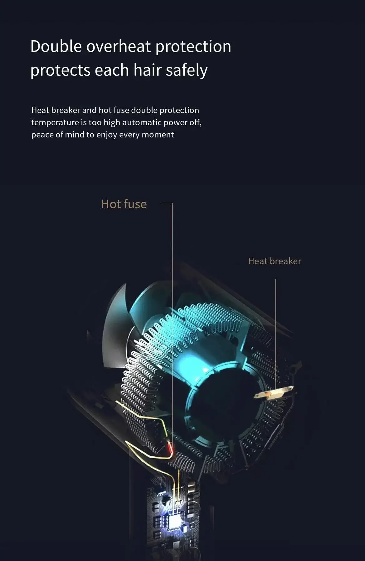 Professional High-power Electric Hair Dryer Home Hair Salon Hammer Blower High Speed Negative Ions Styling Tools Low Noise