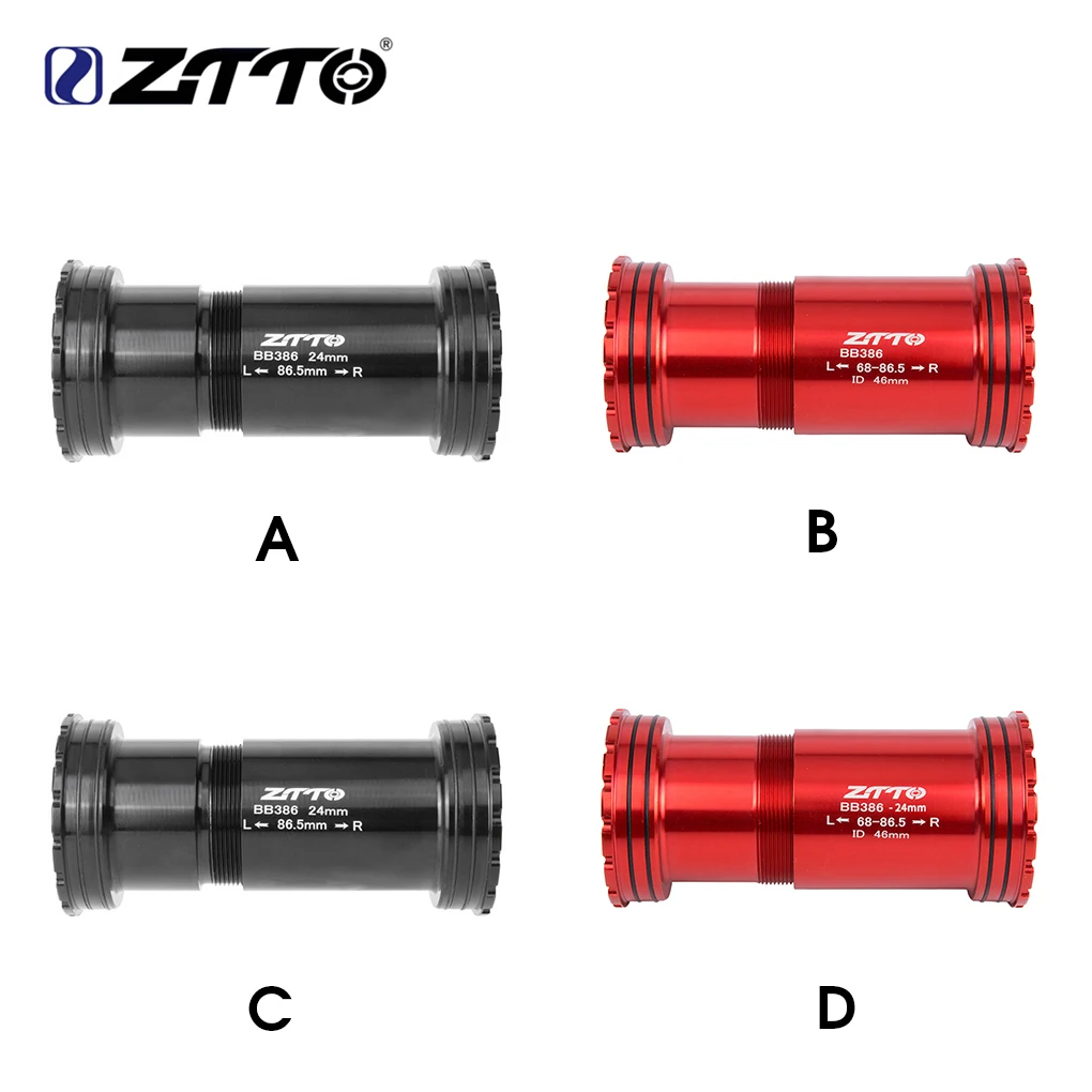 Bottom Bracket Ceramic 24 EVO Threaded Lock Press Fit Replacement for ZTTO BB386 Bicycle Components Red ceramic