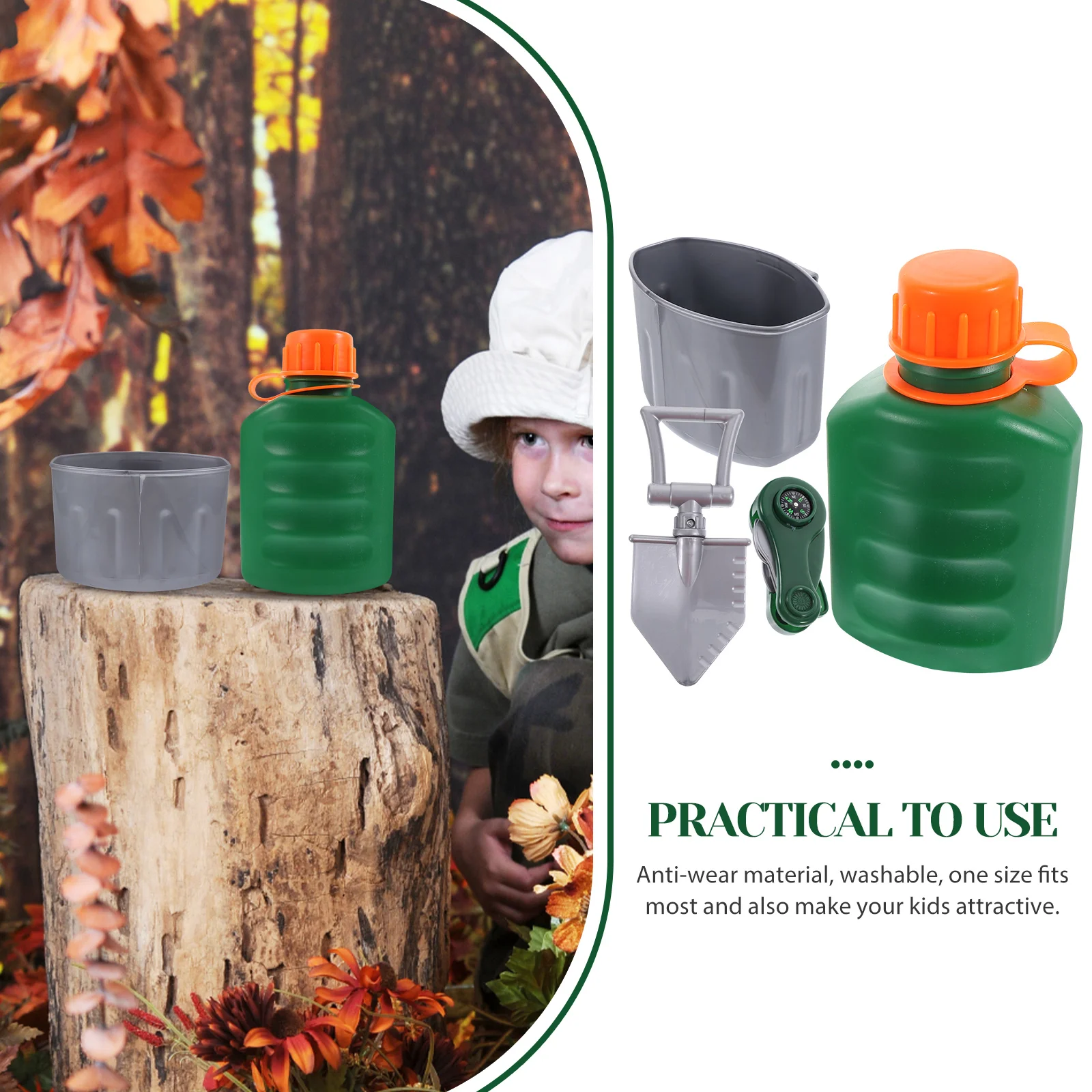 

Explorer Prop Set Kids Cosplay Tools Outdoor Exploration Kit for Children Adventure Explorers Jungle Theme Decor Boys