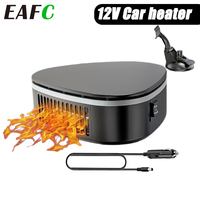 EAFC 12V Car Heater Car Triangle Heater Portable Car Electric Heater Car Hot Cold Air Heating DefrostDefog HeaterWithCuction Cup