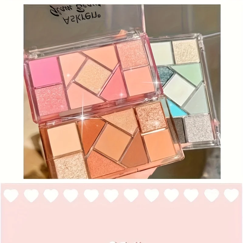 透明アクリルアイシャドウパレット 9 色アイシャドウプレート長期的なグリッターハイライターメイクアップツールアイメイク用