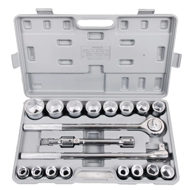 

21-Piece Set 3/4 Heavy Duty Sleeve Wrench Set, Auto Repair Sleeve, Hexagon 12 Angle