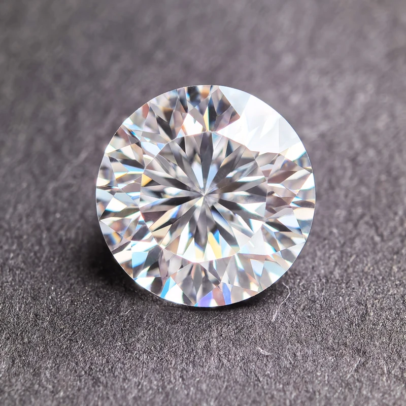 Moissanite Stone Time Cut D Color Round Shape Charm Gemstone for DIY Jewelry Making Earrings Ring Selectable GRA Certificate