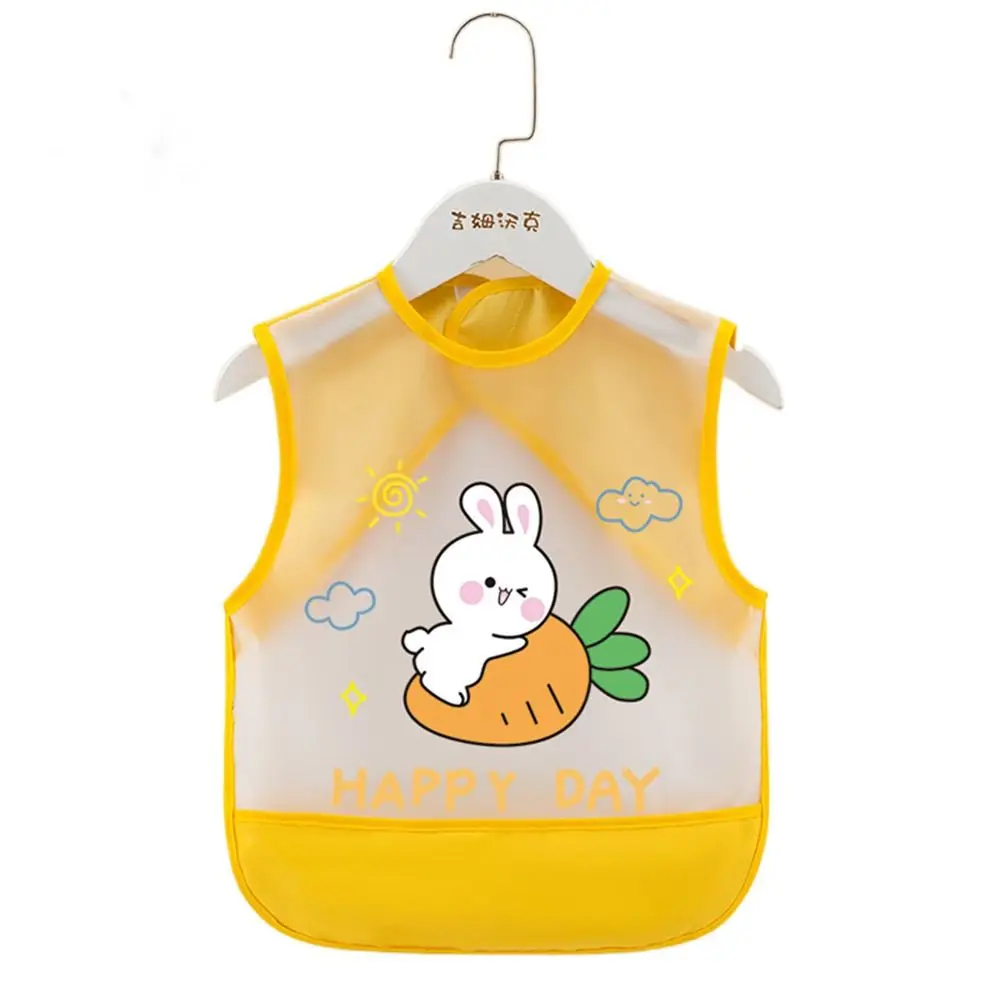 

Cartoon Animal Pattern Baby Feeding Bib Anti-dirty Waterproof Sleeveless Bibs Bear Rabbit Saliva Towel Burp Apron 0-5 Years Old