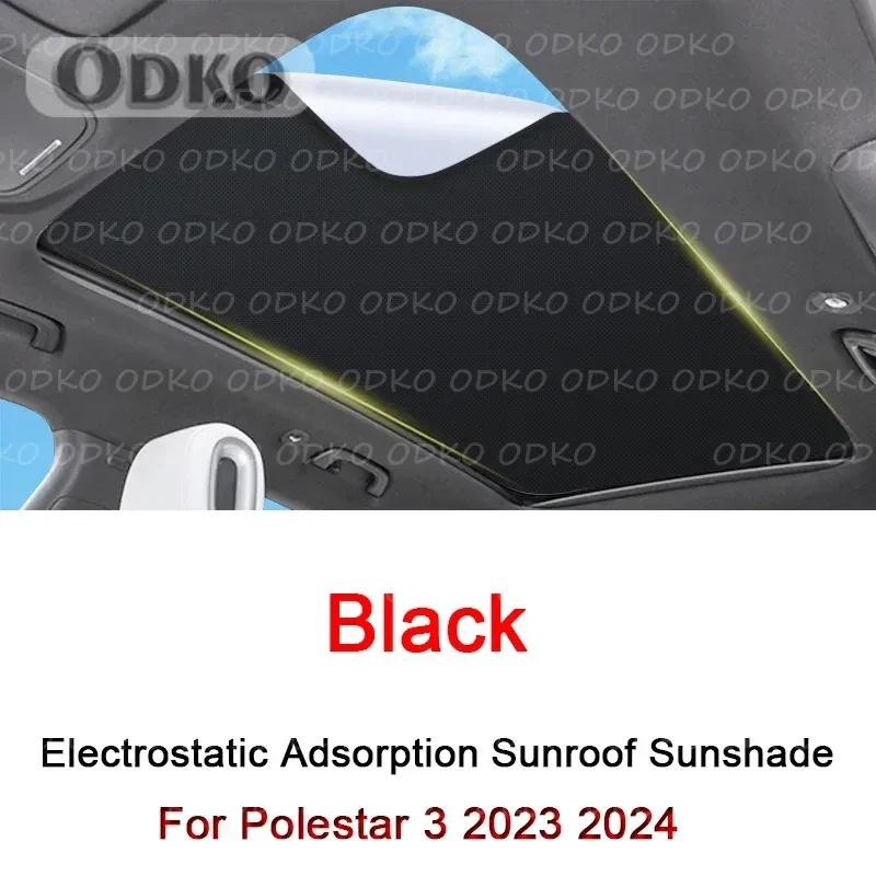 

Car Electrostatic Adsorption Sunroof Sunshade Cover For Polestar 3 2023 2024 2025 Heat Insulation Skylight Sticker Accessories