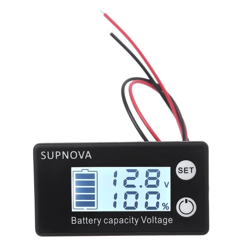 Capacity Indicator Tester for Dc 7-68V Lead Acid Lithium LiFePO4 Car Motorcycle Voltmeter Voltage Gauge 12V 24V