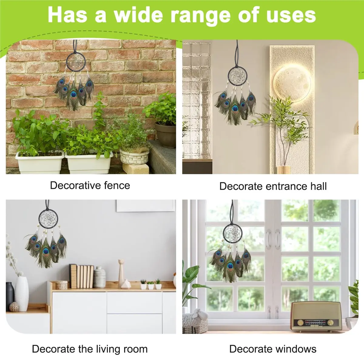 A32I Mini Dream Catcher Car Pendant Wind Chimes Decoration Home Decor & Wall Hanging Adornment