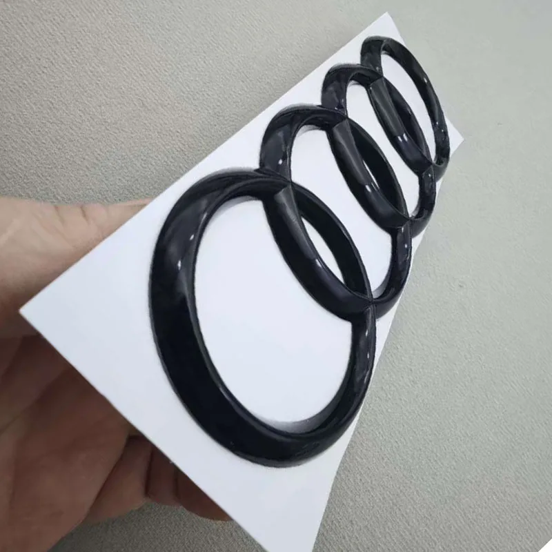 1 قطعة 192 مللي متر 4 خواتم ABS كروم الأسود سيارة جذع شارة شعار مائي شعار ملصق اكسسوارات لأودي A1 A3 A5 A4 S3 S4 TT RS3 RS5