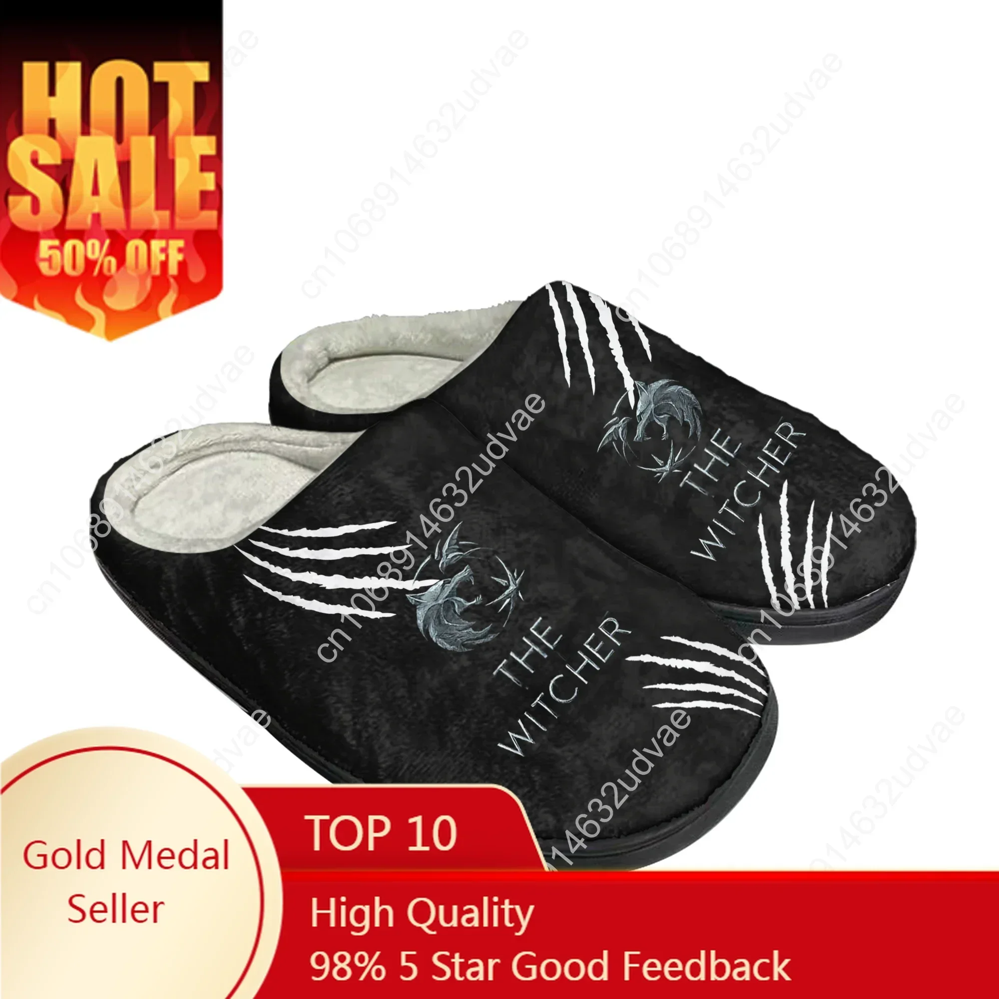 

Witcher Slippers Home Cotton Shoes The Movie High Quality Men Women Youth Boy Girl Plush Bedroom Casual Warm Shoe Custom Slipper