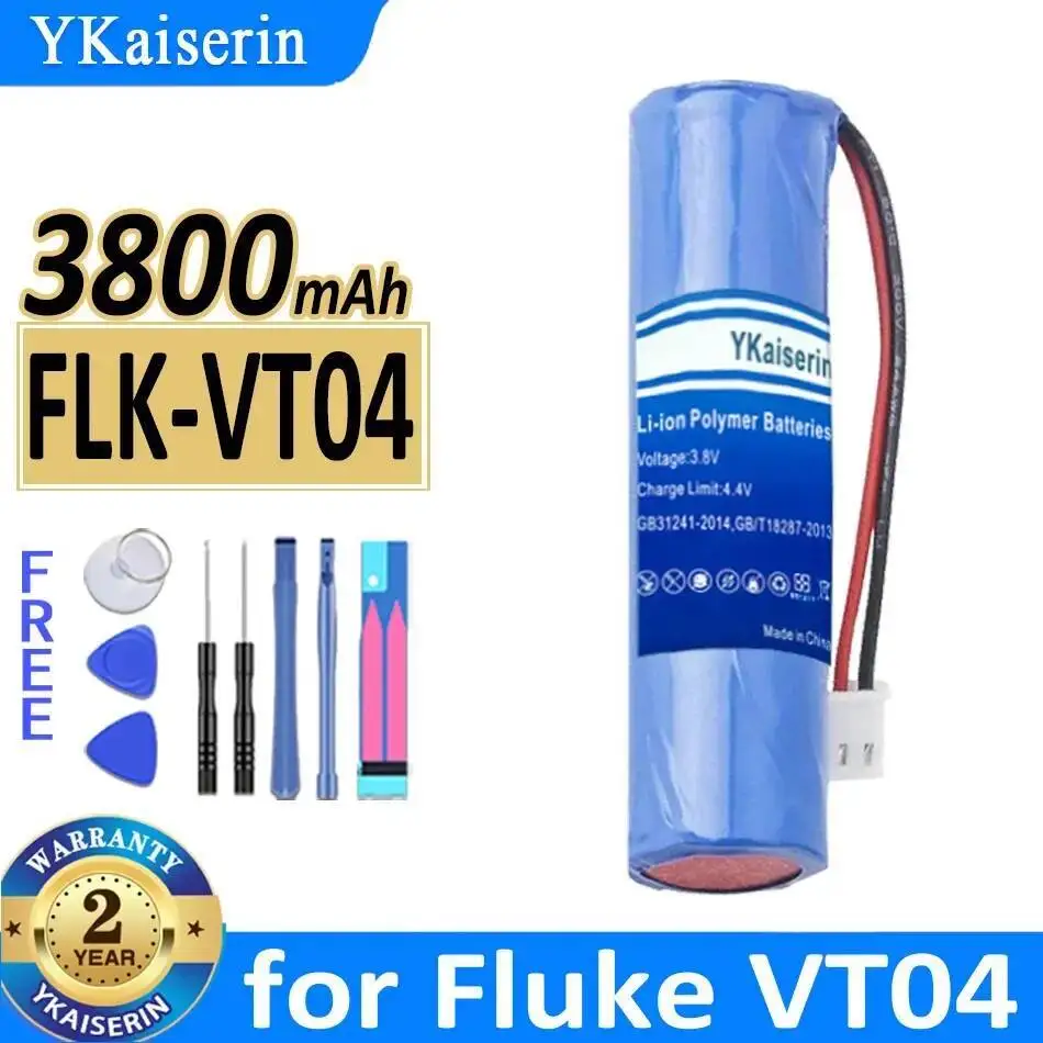 بطارية ميزان الحرارة بالأشعة تحت الحمراء 3800 مللي أمبير في الساعة لـ Fluke VT04 Visual IR، VT04A Flk-VT04 #2