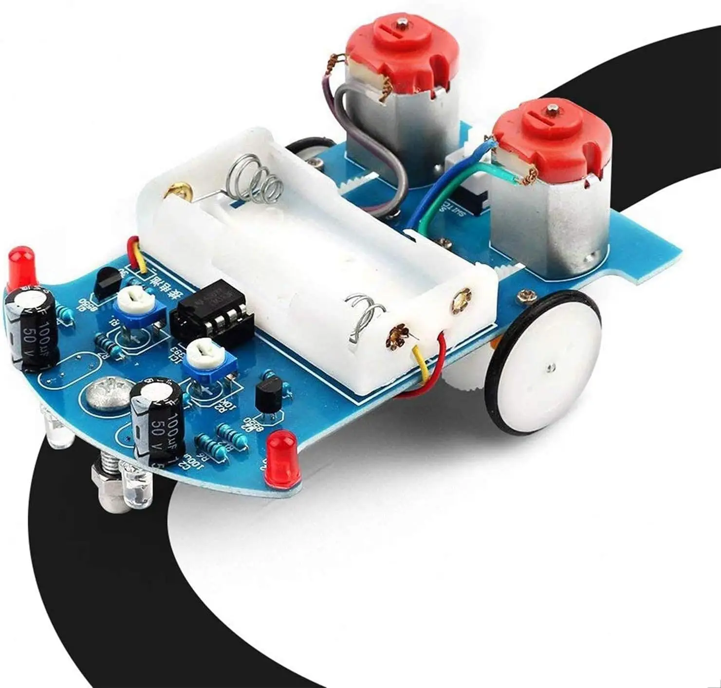 Smart Car Soldering Project Kits D2-5 Smart Tracking Robot Car Sets Soldering Learning Electronics Set for DIY Electronics