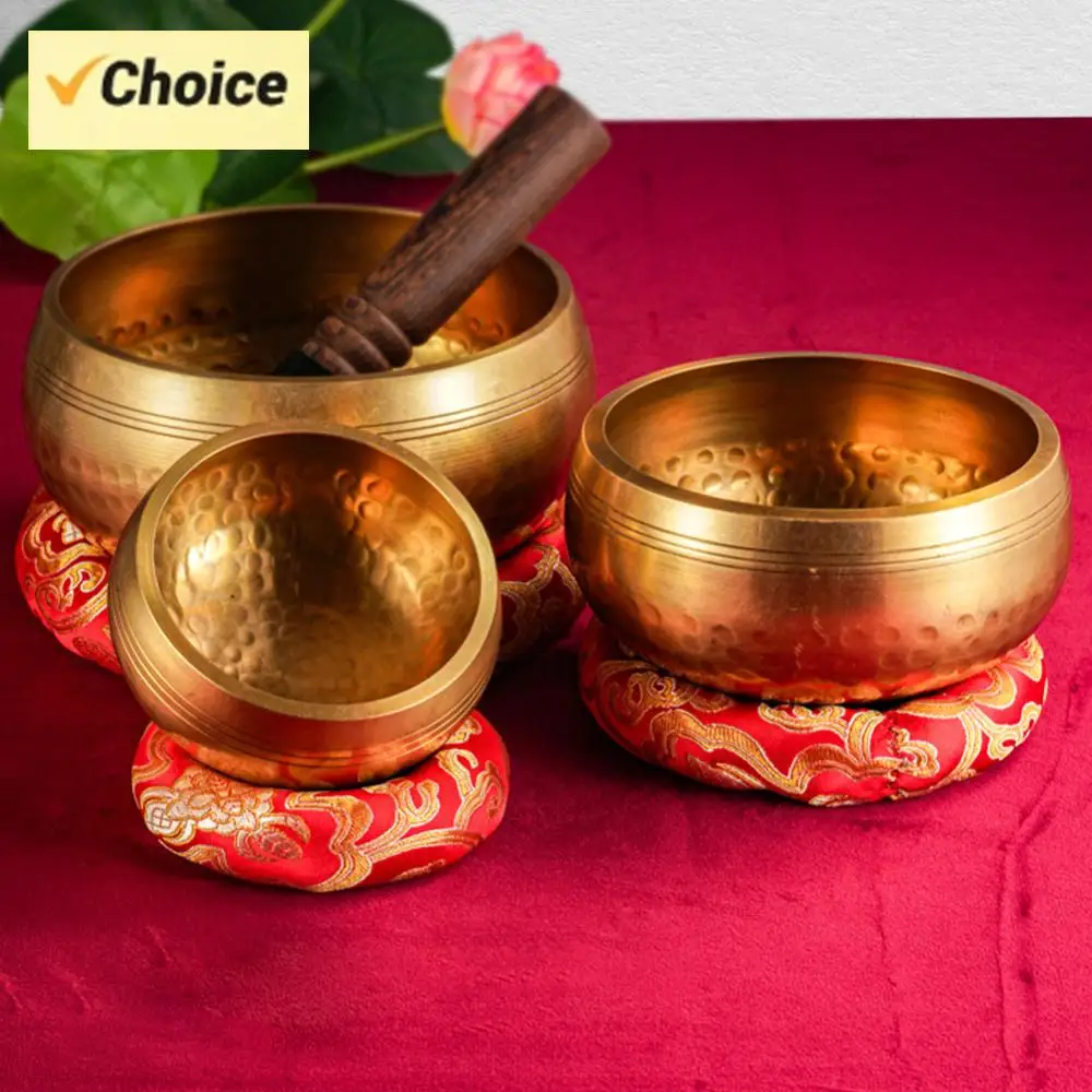 Cuenco de meditación para Yoga, cuenco de sonido para meditación, herramienta de alivio, cuenco para cantar y meditación, instrumentos de percusión