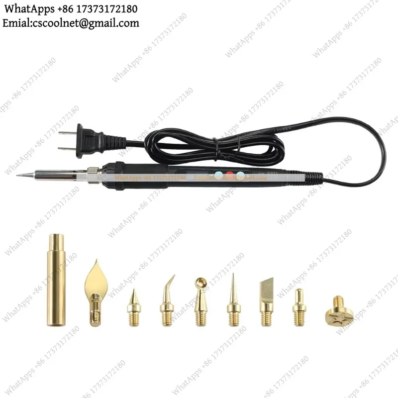 1set 3D Printing Heating Welding Iron Brass Tip Kit 110V 220V Soldering Iron Tool Parts