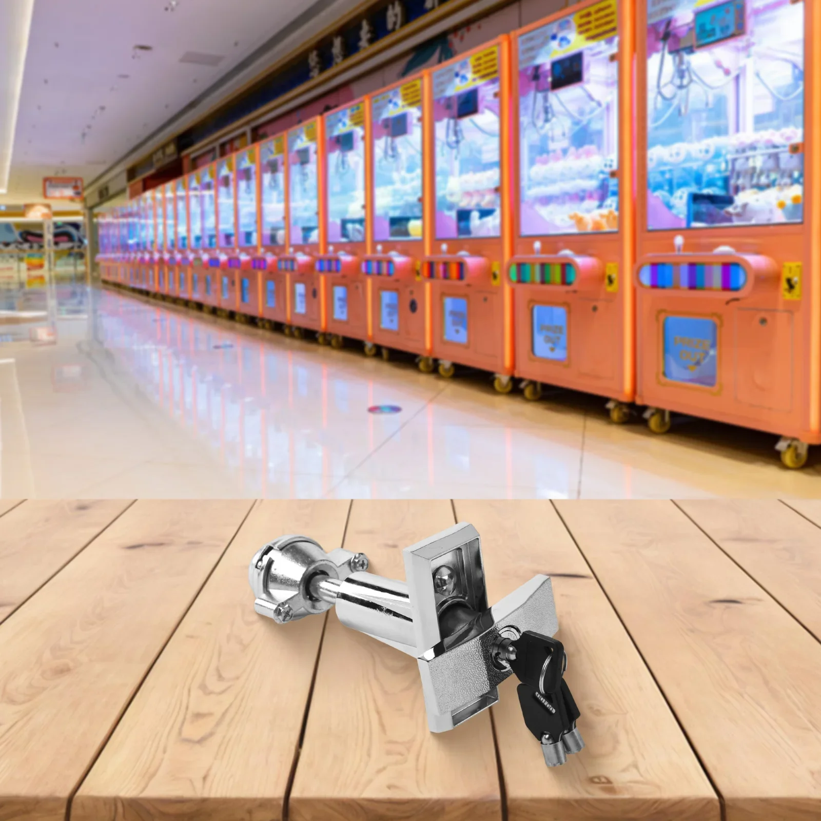 Vending Solutions Silver Game Machine Lock Cabinet Lock Automatic Lock Lightweight Material Automatic Functionality