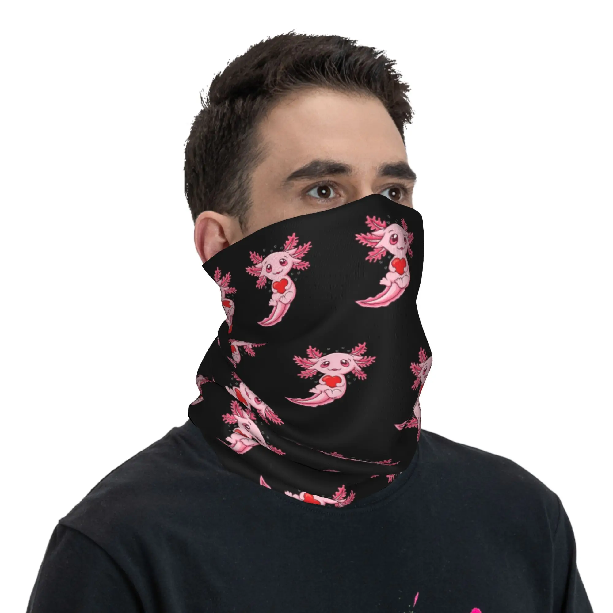 

Axolotl Sea Animal Bandana Neck Gaiter Printed Wrap Mask Scarf Multifunction Balaclava Cycling For Men Women Adult All Season