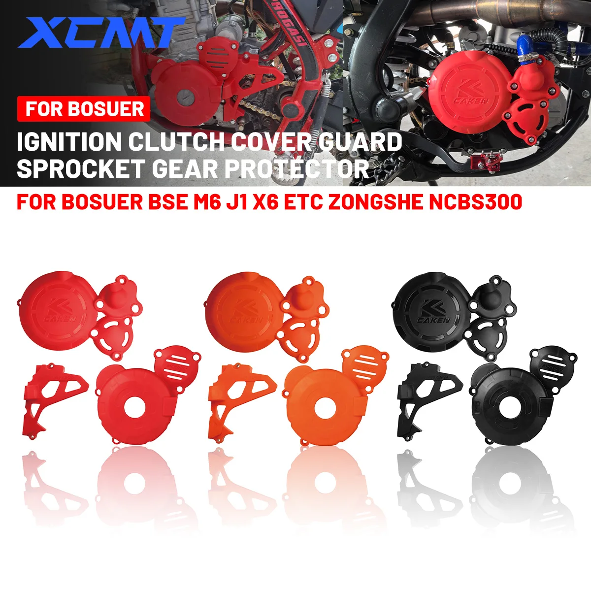 

Motorcycle Clutch Guard Water Pump Cover Engine Ignition Protector For Bosuer BSE M6 J1 X6 HENGJIAN ZUMA AJ1 KEWS GUIZUN Etc CBS