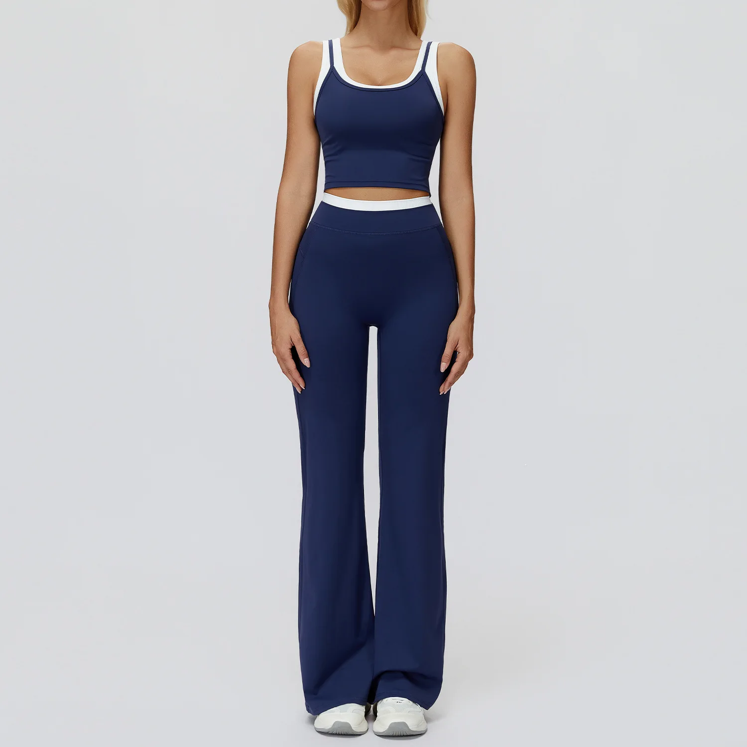 2 Pieces Women's Tracksuit Yoga Set Push Up Workout Sportswear Gym Clothing High Waist Leggings Fitness Outfits Sports Suits