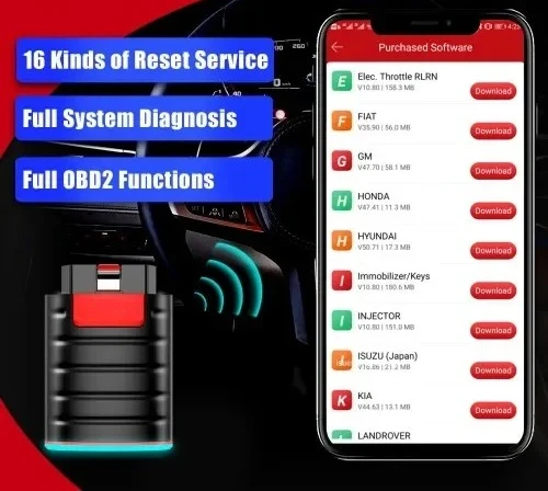 Thinkcar Thinkdiag OBD2 Diagnostic Tool Full System Code Rea-der with Free License Update for One Year for Testing Equipment