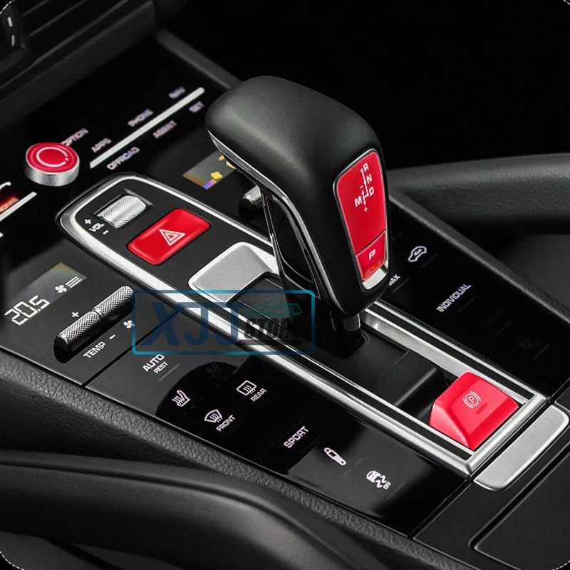 

For Porsche Cayenne 2018 2019 2020 2021 2022 2023 Car Interiors Stickers Stainless Steel Electric Park Brake Pad