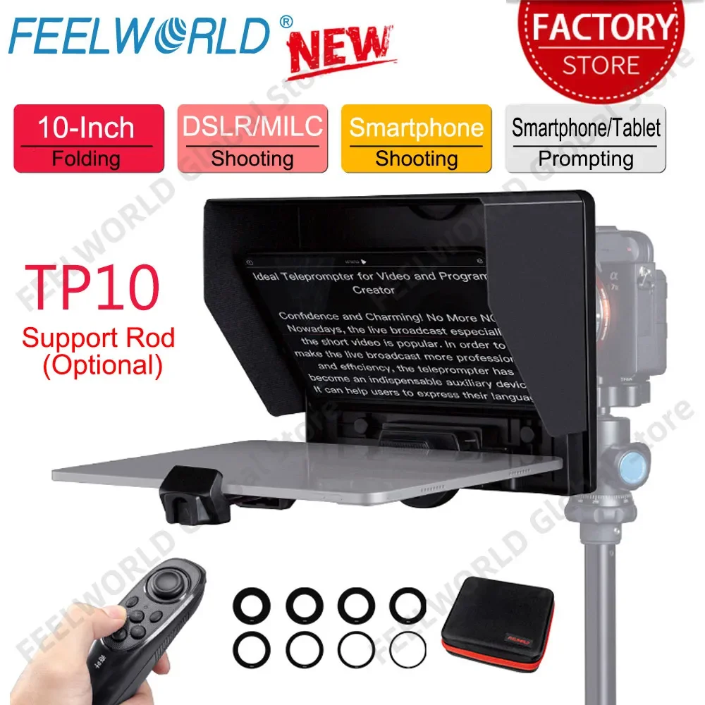 Feelworld TP10 Portable 10 Inch Folding Teleprompter Up 11