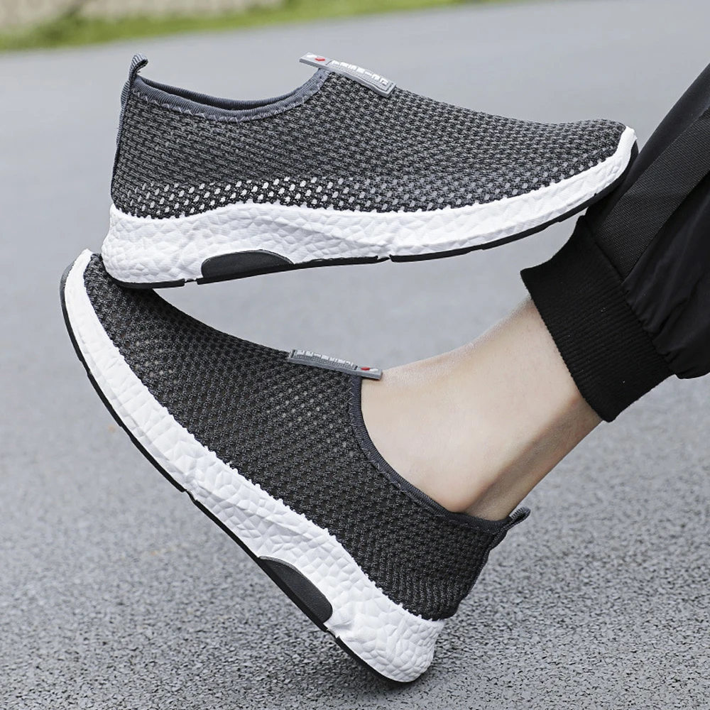 Heren Zomer Casual Schoenen Heren Mesh Ademende Outdoor Antislip Sportschoenen Schoenen Brede Top Traagschuim Loafers Schoenen