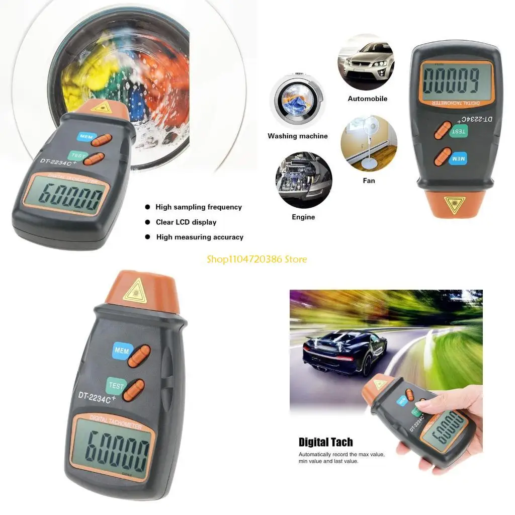 

K0EA Digital RPM Meter Counter Meter Non-contact Tachometer Speed Gauge Tools