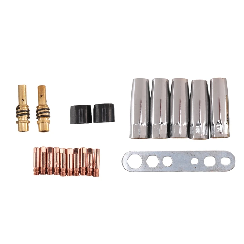 

ABUM-MIG / Wear Parts Set Suitable For MB15 Wire Diameter 0.8 Mm Parts Gas Nozzle Nozzle Rod Current Nozzle M6 0.8 Mm