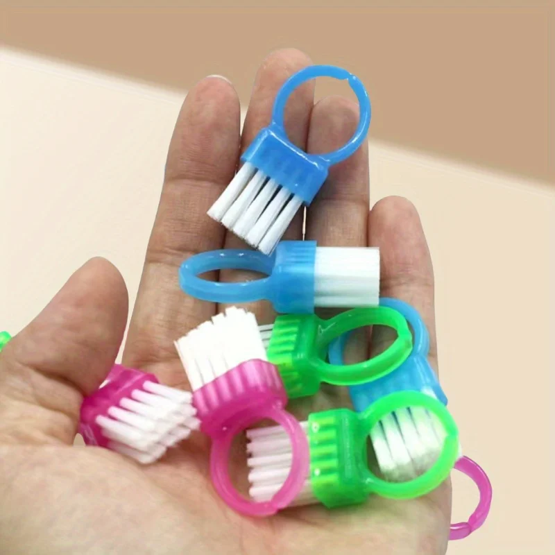 

50pcs, Dopamine practical mini ring brush dust brush finger clip brush nail brush universal tool small brush