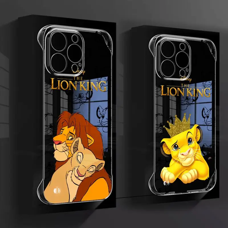 The King Lion Simba Animaton phone case for Apple iphone 16 15 pro max cases 11 16plus 12 14 13 borderless cooling clear fundas