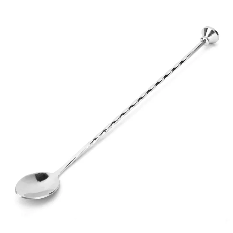 

29cm Stainless Steel Cocktail Bar Spoon Spiral Pattern Bar Teadrop Spoon Stir Spoon Bar Tool Bartender Tools Barware