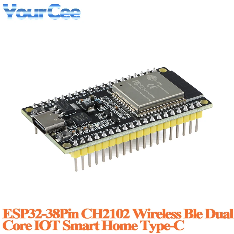 ESP32-38Pin Development Board CH340 CP2102 CH9102 Wireless Bluetooth-Compatible Dual Core IOT Smart Home Module MICRO Type-C