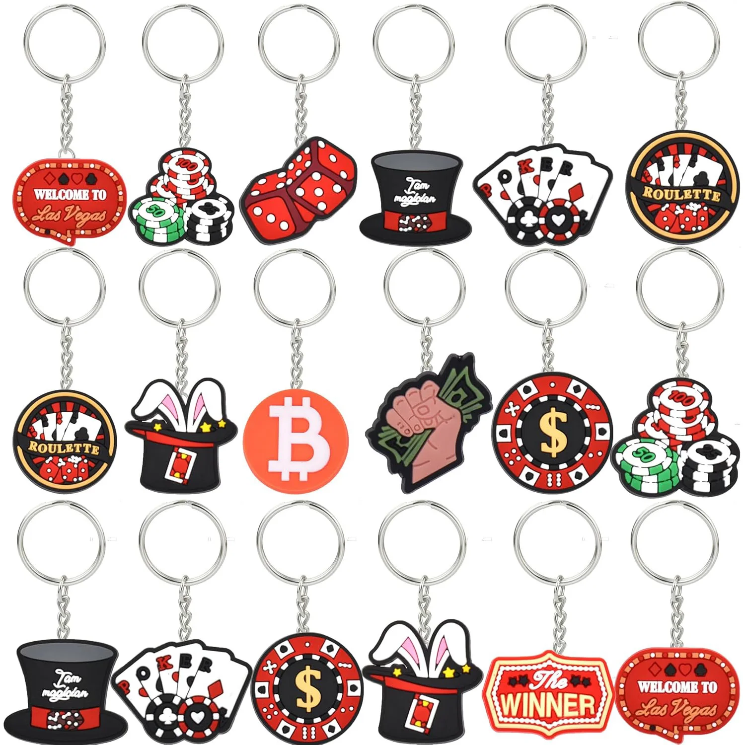 Брелки для казино Казино Покер День рождения тематический сувенир для вечеринки в Лас-Вегасе