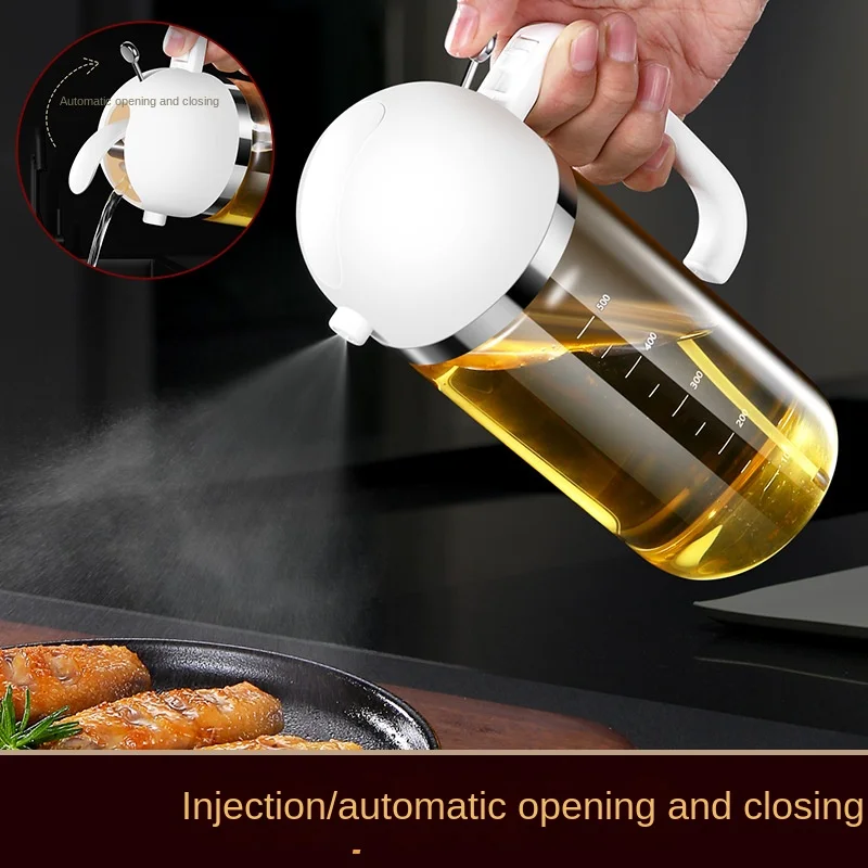 

Automatic opening and closing glass injector oil bottle kitchen metering soy sauce pot vinegar pot gravity vinaigrage bottle