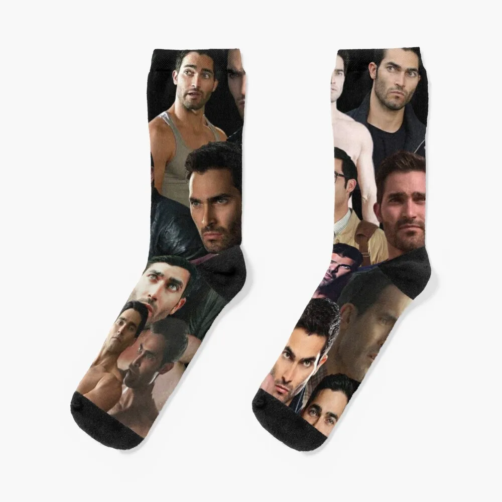 

tyler hoechlin photo collage Socks happy socks Rugby hiking Socks Girl Men's