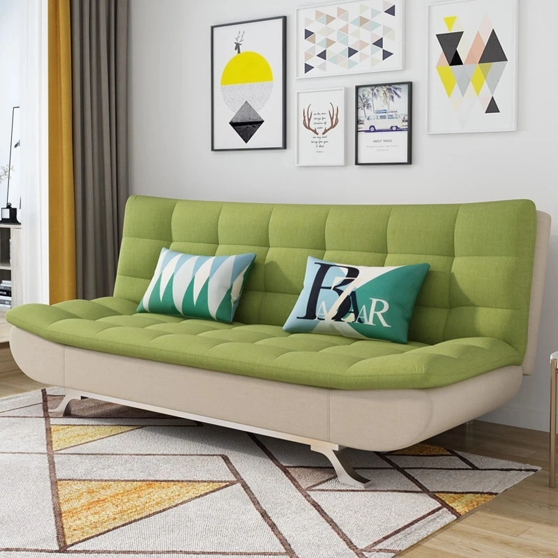 Practical Fabric Sofa Bed Multifunctional Divan Living Room Sofa and Bed Combination Convertible Sofa