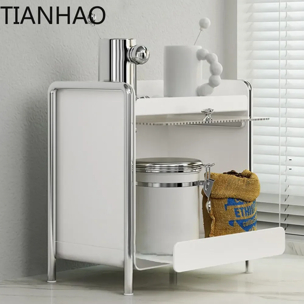 Drawer Organizer Deluxe Desktop Makeup Organizer Kitchen Shelf Dustproof Mug Tea Set Coffee Drawer Countertop Organizer