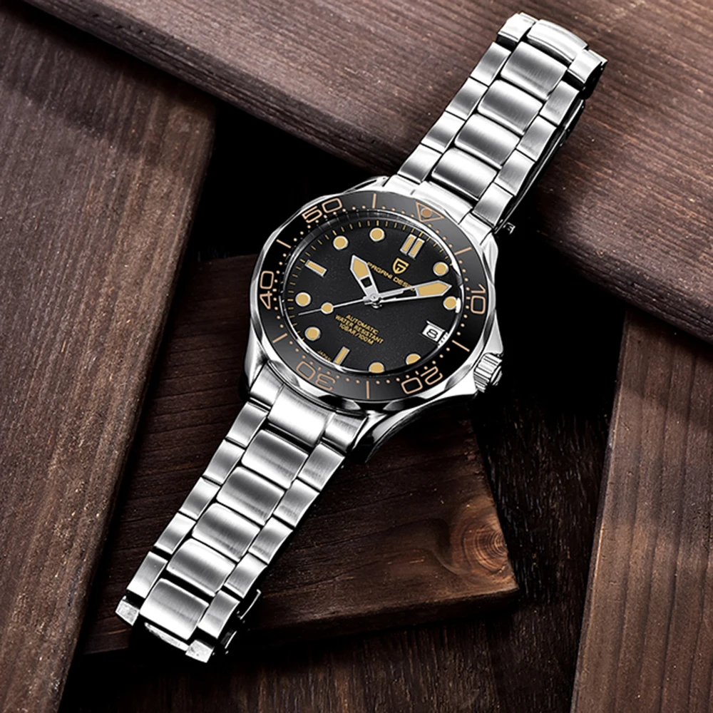 2025 ساعات جديدة PAGANI DESIGN ساعة فاخرة للرجل أفضل ساعات يد ميكانيكية أوتوماتيكية مع صندوق هدايا مرآة الياقوت العلوي