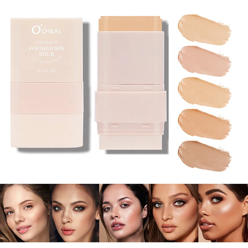 Nawilżający podkład w sztyfcie - wodoodporny korektor, lekka krycia, różne kolory, trwała formuła