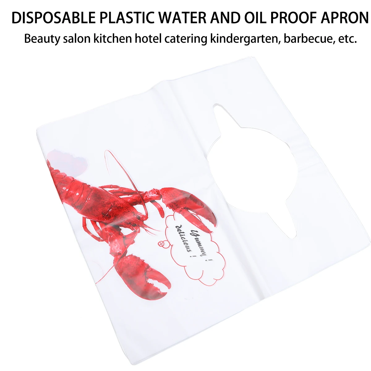 

100 pcs Disposable Waterproof Oilproof Plastic Aprons for Restaurant Home BBQ Party Hot Pot Lightweight Durable Workshop Uniform