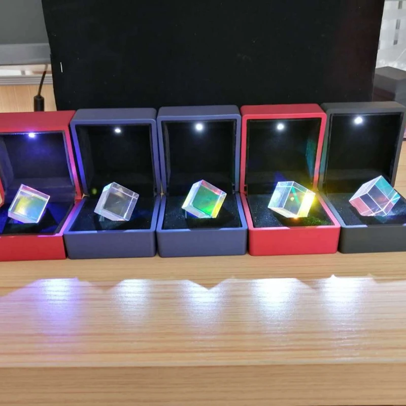 6-sided Light Cube With Light Box Color Prism Square Prism Optical Glass Lens