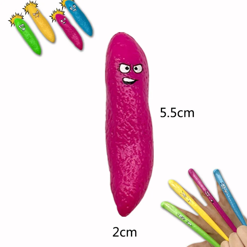 Finger Slingshot Caca Jouets en caoutchouc souple, Lancement de mur collant, Jouets de traction de caca, Jouets créatifs Spoofing, Petit cadeau de festival, Amusant, 10 pièces