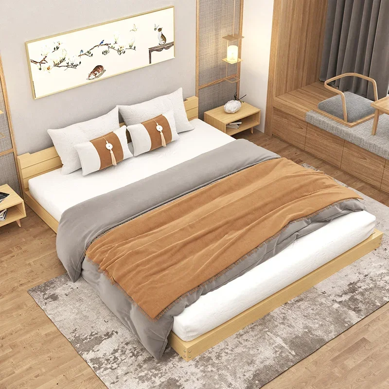 # Double Luxury Tatami Girls Floating Design Sun Japanese Beauty Floor Travel Modern Girls Bed Bedroom Muebles Hotel Furniture