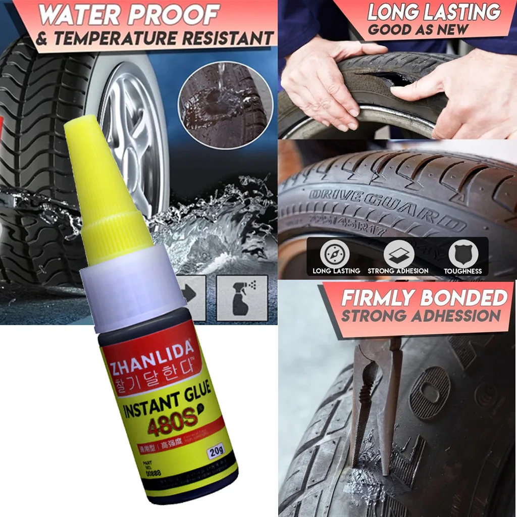 480S Car Tire Repair Glue Adhesives Sealers Super Caulk Auto Rubber Repair Tire Glue Window Speaker Seal Rubber Tire Sealant