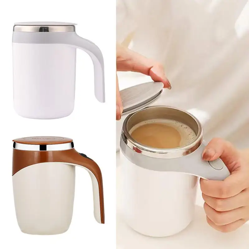Automatic Stirring Cup Mug Rechargeable Portable Coffee Electric Stirring Stainless Steel Rotating Magnetic Electric Mixing Mug