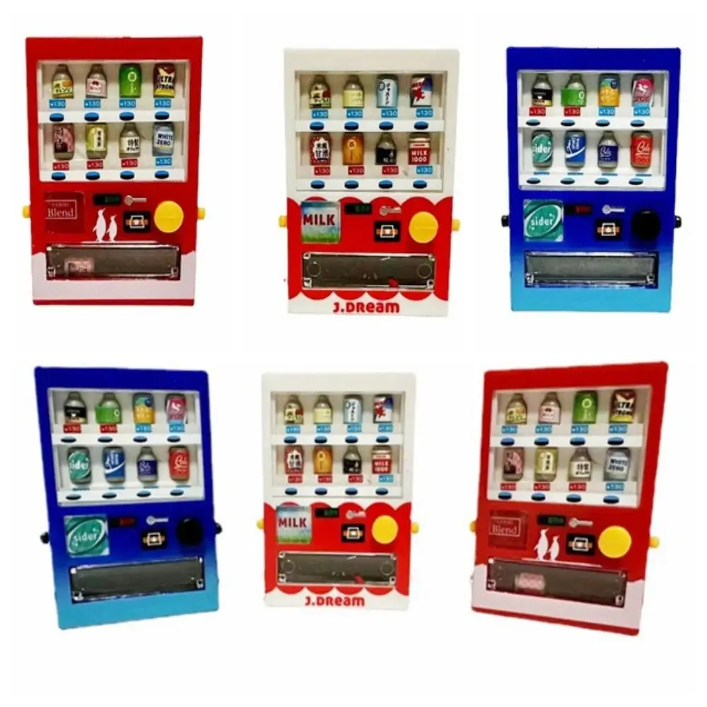 Educational Simulation Drinks Vending Machine Arcade Game Console Mini 1: 12 Doll House Cute Decoration Children Gift