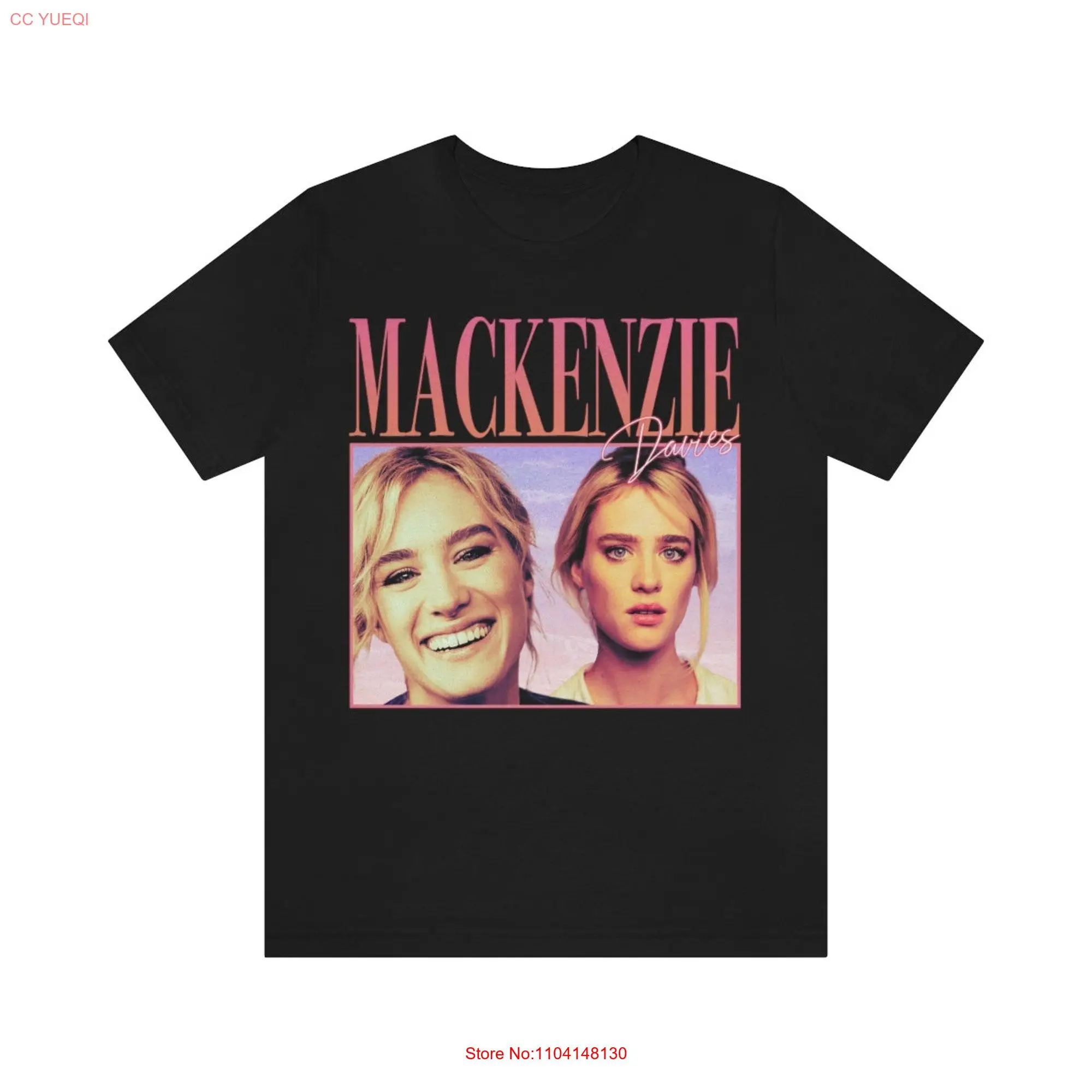 90's Retro style T shirt Mackenzie Davis long or short sleeves