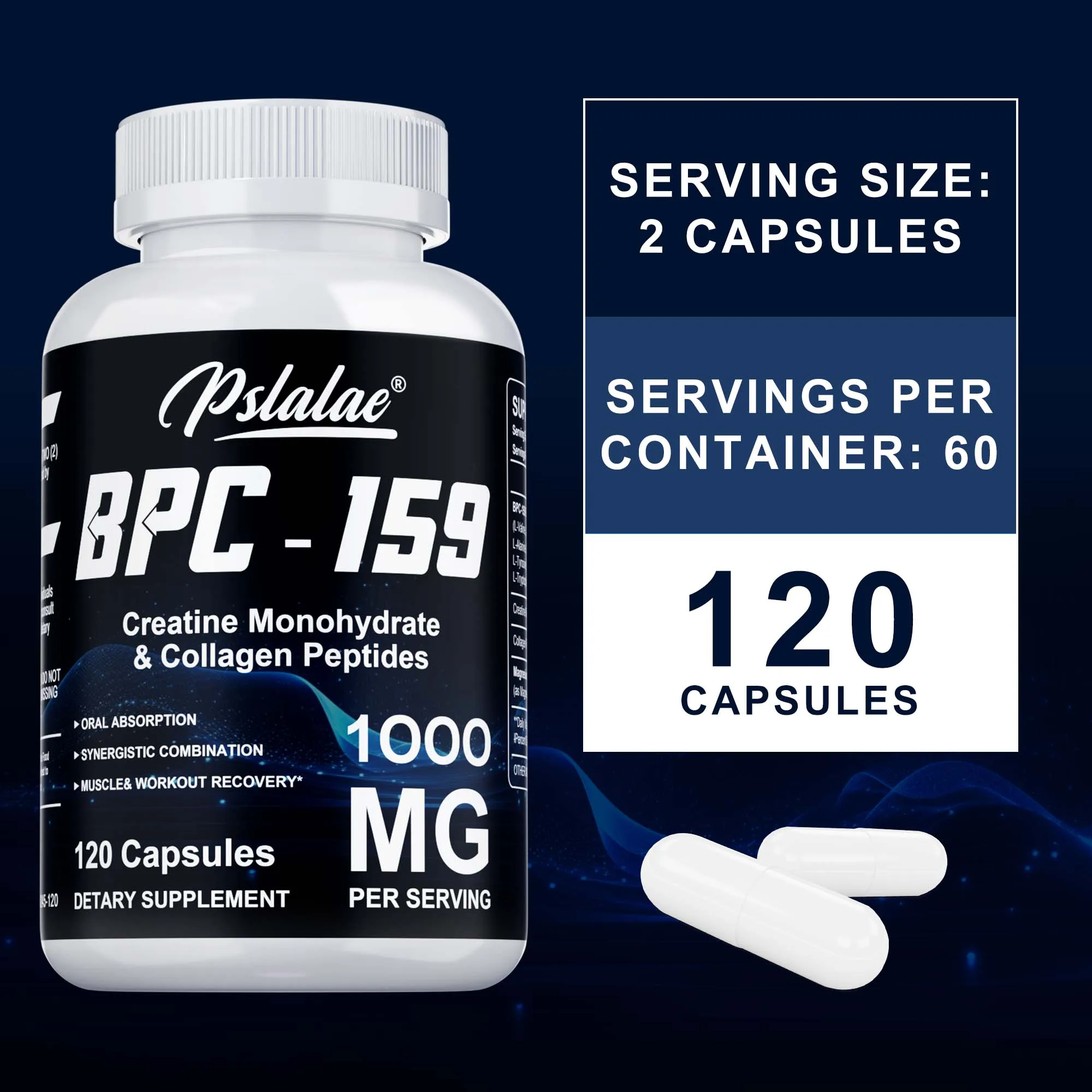 

BPC-159, Creatine Monohydrate & Collagen Peptides - Enhance Energy, Muscle Recovery, Promotes Overall Well-being, Boost Immunity