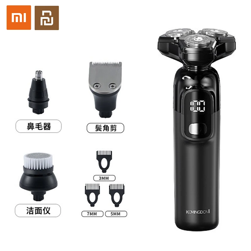 

XIAOMI Komingdon Electric Shaver Dry Wet Shavers Triple Blade Waterproof Beard Trimmer Trimer Cutter For Men Razor Machine 381